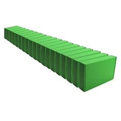 Dark Green Shipping Box L10.5xW6.3xH2 in Hard Corrugated Cardboard Gift Box