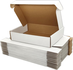 7X5X2 Inches Small Shipping Boxes Set of 50 – White Mailer Corrugated Cardboard