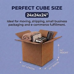 32-ECT Strength Shipping Boxes 24x24x24 10-Pack