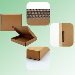 6x5x1 inch Small Shipping Boxes 50 Pack, Brown Kraft Corrugated Cardboard Mai…