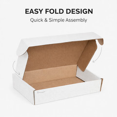 12 1/8 x 9 1/4 x 3 White Literature Mailer Boxes ECT-32 Corrugated Case of 50