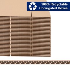 50pcs 12 “x 6″ x 6 ” thick 3mm corrugated cardboard box in kraft paper color