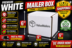 100 – 6x6x6 White Corrugated Shipping Packing Box Boxes Mailers