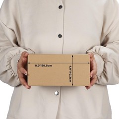 50 Pack Small Corrugated Shipping Boxes – Brown, 8x4x4 Inches