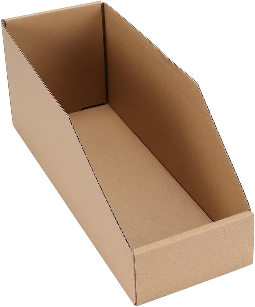 Cardboard Storage Bins 35 Pack 12x4x4.5 Inch Cardboard Boxes Corrugated Org