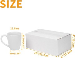 25 White 10x6x4 Shipping Boxes, Corrugated Cardboard