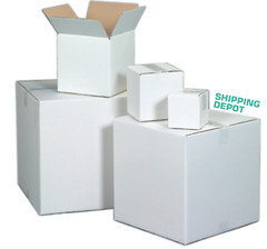 100 8x6x4″ Cardboard Corrugated Boxes White Great up to 65 lbs by Shipping Depot