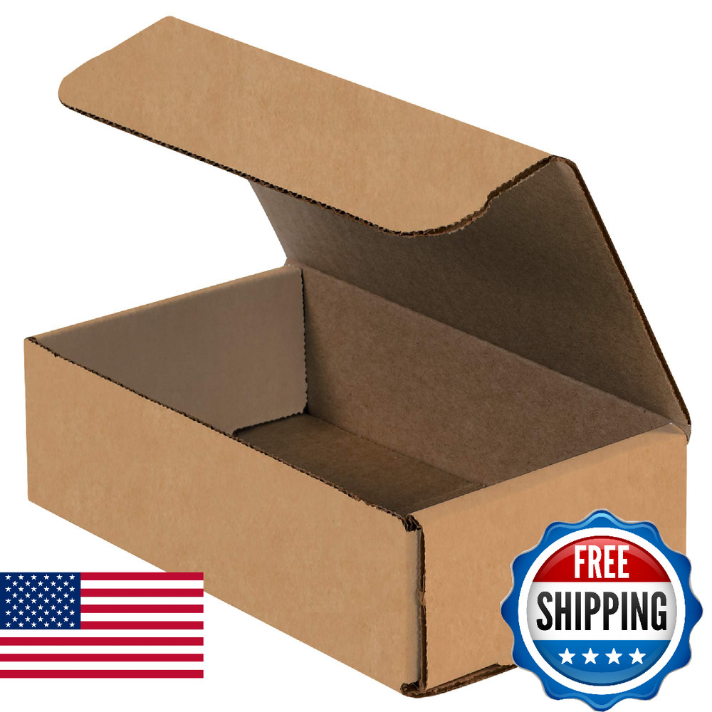 Box USA Kraft Corrugated Mailing Boxes, 7x4x2″, 50-Pack, Crush-Proof (BM742K)