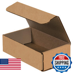Box USA Kraft Corrugated Mailing Boxes, 7x4x2″, 50-Pack, Crush-Proof (BM742K)