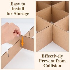 Cardboard Moving Box Divider Kit – 60 Partition Boards for Fragile Items