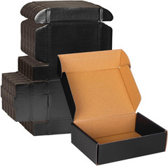 9x6x2 Black Cardboard Boxes – 30 Pack, Shipping & Mailing Boxes, Corrugated Pack