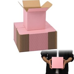 6x6x6 Inches Small Shipping Boxes 30 Pack Pink Mailer Boxes Corrugated Cardbo…