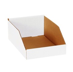BBINBWZ818 Open Top Bin Boxes 8″ x 18″ x 4 1/2″ Oyster White Pack of 50)