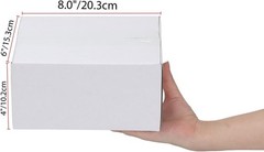 Durable 40 Pack of 8x6x4 Shipping Boxes in White – Perfect for Gifts & Shipping