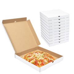 10 Pack 16x16x2 In Large White Corrugated Cardboard Pizza Takeout Bakery Boxes