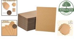 50 Pack Corrugated Cardboard Sheets for Mailing, Packing, and Art Projects