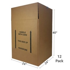 UBMOVE Wardrobe Boxes – Qty 12 Boxes w Bars – Moving Boxes