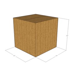 11x11x11 Corrugated Shipping Boxes 32 ECT Single-Wall, 10/Pack