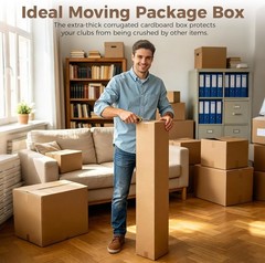 Pack Golf Club Shipping Boxes, 48x4x4 Inch Tall Corrugated Cardboard Golf Club B