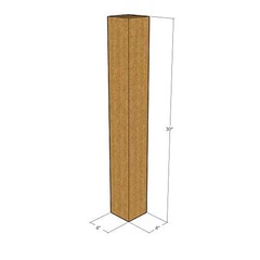 10 4x4x30 Kraft Brown Corrugated Shipping Boxes 32 ECT Single-Wall New