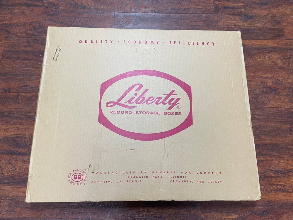 Liberty Record Storage Boxes 6 No. 11-6 12”W x 10 1/4”H 25”L inside NIB Vintage