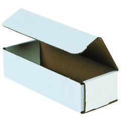 Aviditi White Corrugated Cardboard Mailing Boxes, 12 x 4 x 2 Inches, Pack of
