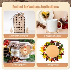 50 Pcs 4 In Round 2mm Thick Corrugated Cardboard Sheets Craft Flat Pads