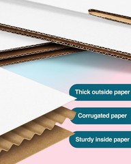 50 PCS White Small Corrugated Cardboard Mailing Shipping Boxes Fits 7x5x2 In