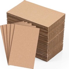 50 Pack Flat Corrugated Cardboard Sheets for Packaging & DIY Projects