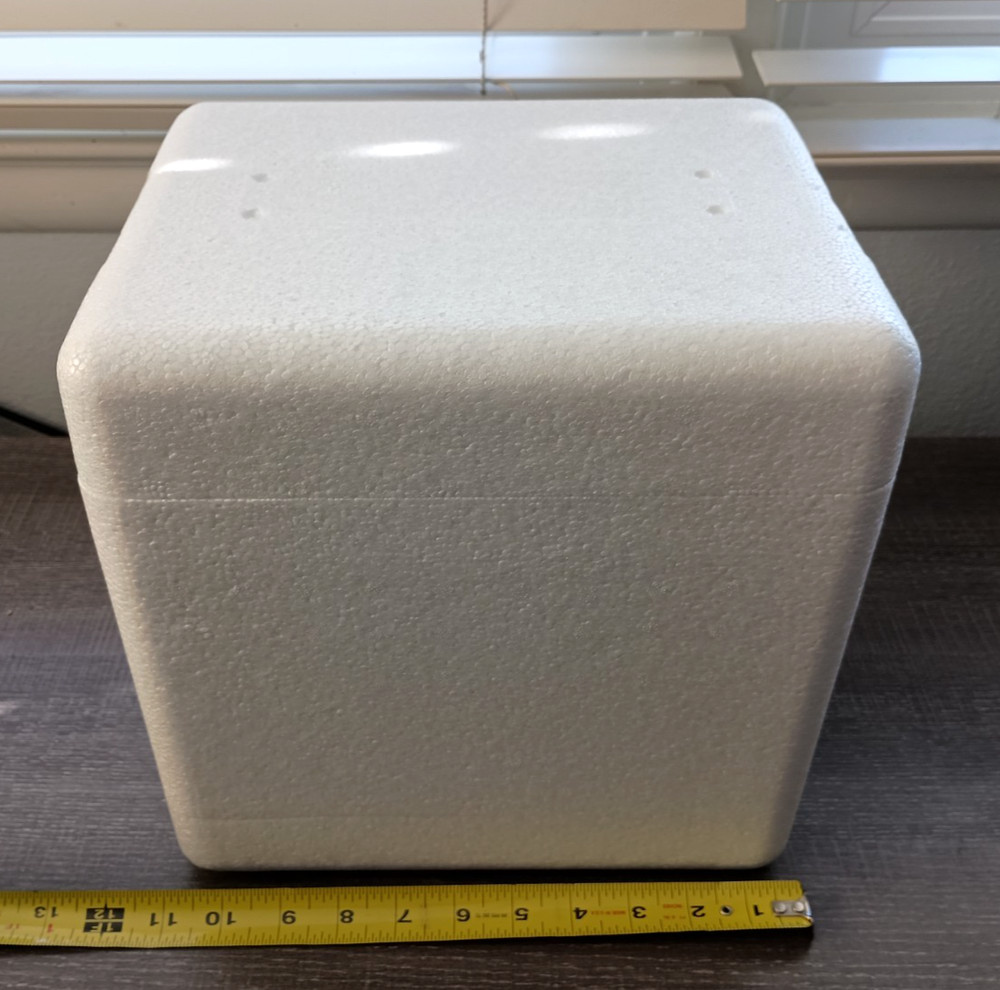 Insulated Box Styrofoam Cooler 8″ X 6″ X 8″ Interior re-usable shipping