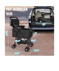 3 in 1 Pet Dog Stroller for Small Medium Dogs 10-50 lbs, Foldable C… Fast Ship