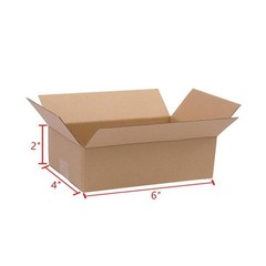 100 Sturdy & Lightweight Corrugated Paper Boxes 6x4x2″（15.2*10.2*5.1cm）Yellow