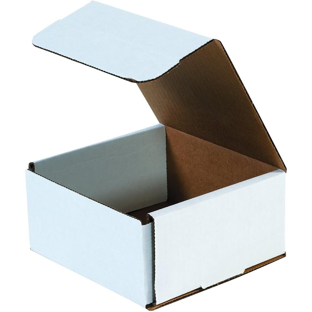 50 8″ x 8″ x 3″ White Corrugated Mailers Die Cut Tuck Flap Boxes Free Shipping