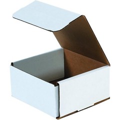 50 8″ x 8″ x 3″ White Corrugated Mailers Die Cut Tuck Flap Boxes Free Shipping