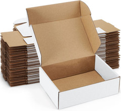Shipping Boxes Small Mailing Boxes 25 Pack White Black Brown Cardboard Box