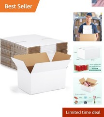 Brand New 10x7x5 Shipping Boxes – White, 30 Pack