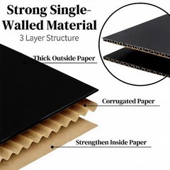 30 Pack CardBoard Boxes, 9 x 6 x 3 Inches Small Shipping Boxes, Black Corruga…