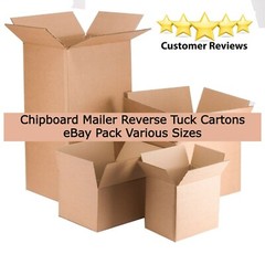 Shipping Reverse Tuck Mailers Chipboard Kraft Box 4” x 4” x 6” Cartons Storage