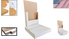 50 Pack of Height Adjustable Vinyl Record Mailers – Easy-Fold, Corrugated Design
