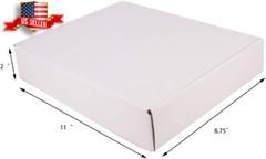 Premium 30-Pack Corrugated Box Mailers 11×8.75×2 Inch White Cardboard Shipping