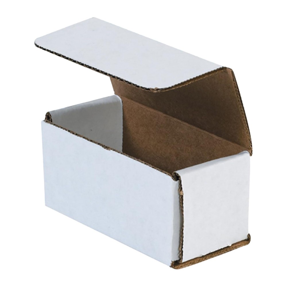 Aviditi White Corrugated Cardboard Mailing Boxes, 4″ x 2″ x 2″ (Pack of 50) C…