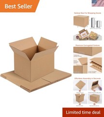 Durable 3-Layer Kraft Brown Boxes, 4 PCS 8x6x6 – Ideal for Packing & Shipping