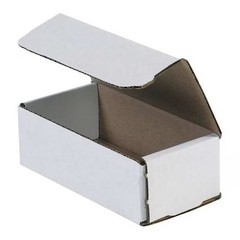 6 In X 3 5/8 In X 2 In Inside H, Literature Mailer, White, Corrugate, Single