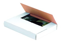 White Easy-Fold Mailing Boxes, 7 1/2 x 5 1/2 x 2 Inches, Pack of 50, Crush-Pr…