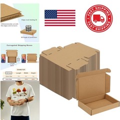 Sturdy Corrugated Cardboard Boxes 100 Pack 6x4x1 Inches for Safe Shipping