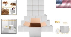 Affordable 8x8x8 White Cardboard Mailer Boxes Pack of 25 for Online Sellers
