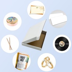 6x5x1 inch White Shipping Boxes 50 Pack, Small Corrugated Cardboard Mailer Bo…