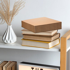 50 Corrugated Cardboard Sheets，12×12 Inches Flat Card Board Inserts LP record Co
