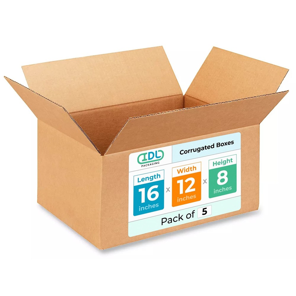 Medium Shipping & Moving Boxes 16 x 12 x 8 16 * 12 * 8″ (Medium Boxes), Kraft
