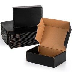 30 Pack CardBoard Boxes, 9 x 6 x 3 Inches Small Shipping Boxes, Black Corruga…